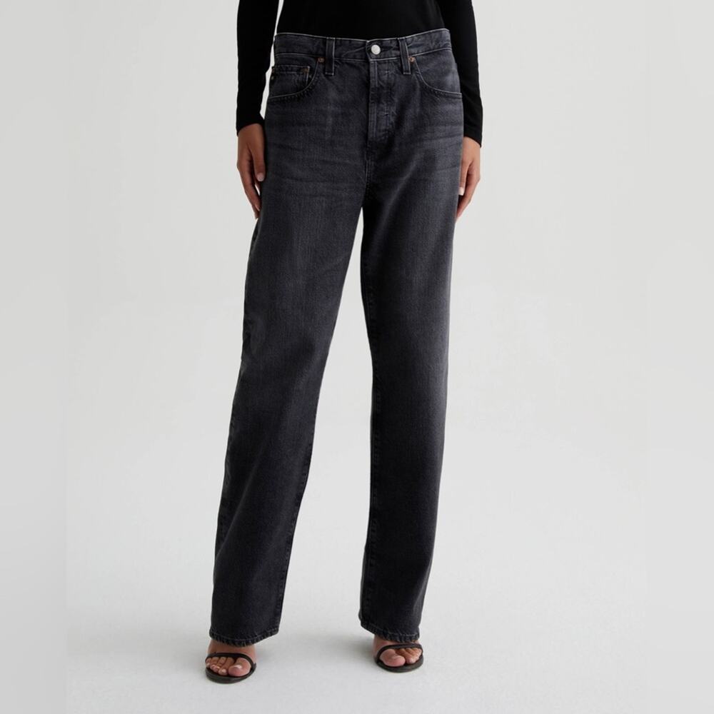 AG Jeans Women’s Clove Relaxed Vintage Straight Black Metropolis Size 30 NWT